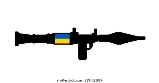 Ukrainian RPG Weapon, Illustration Flat Style