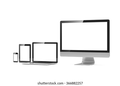 Black Communication Technology Devices Stock Vector Stock Vector ...