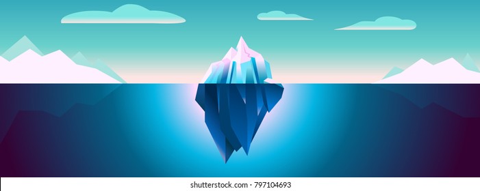 Ultra Violet Iceberg Background