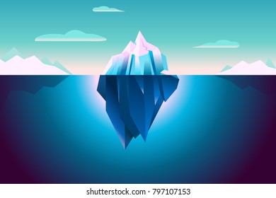 Ultra Violet Iceberg Background