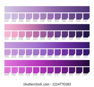 Ultra Violet Pantone Color Swatches Colors Stock Illustration 