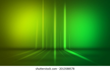 Ultraviolet abstract light  Diode tape  light line  Yellow   Green gradient  Modern background  neon light  Empty stage  spotlights  neon  Abstract light 