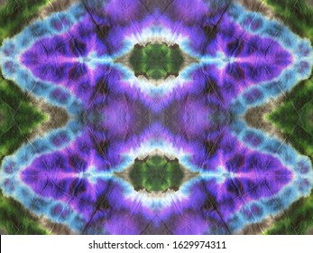 Ultraviolet Mirror Tone. Painted Pattern on Dark background. Dirty Art Picture. Dashiki Shabby paint Gringe print. Great Ultraviolet Ink Blur.