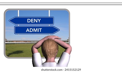 Uncertainties of a boy looking out of a train window seeing contradictory signs