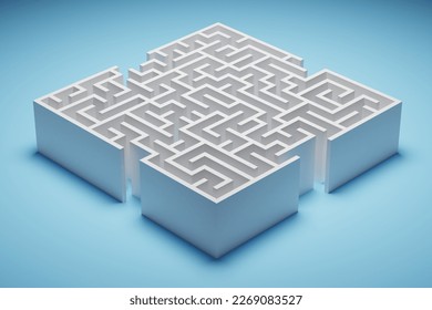 Uncertainty concept with maze exit