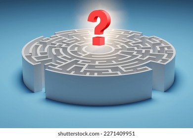 Uncertainty concept with maze exit