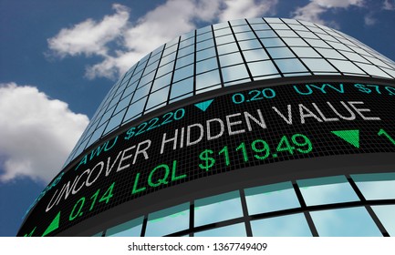 Uncover Hidden Value Find Great Deal Wall Street Stock Market 3d Illustration