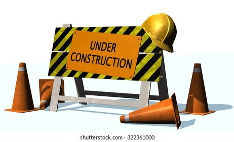 Under Construction Barrier Stock Illustration 322360985