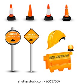 Under Construction Items Set Stock Illustration 60637507 | Shutterstock