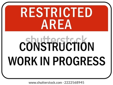 Under construction sign and label  construction is in progress
