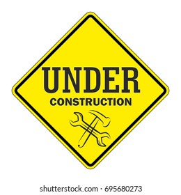 Under Construction Sign Traffic Symbol Stock Illustration 695680273 ...