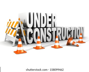 Under Construction Traffic Cones Stock Illustration 158099462 ...