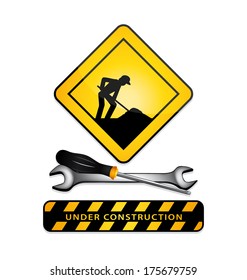 Under Construction Website Page Icon Work Stock Illustration 175680425