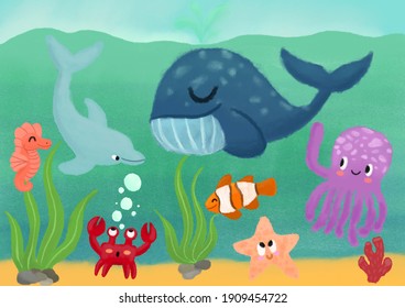 Under The Sea Children's Illustration