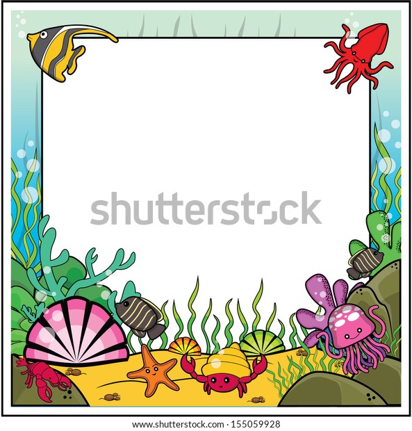 Under Sea Frame Stock Illustration 155059928 | Shutterstock