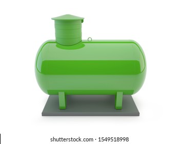 Underground Gas Tank Isolated On White, 3D Illustration