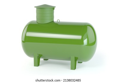 Underground Gas Tank Isolated On White, 3D Illustration