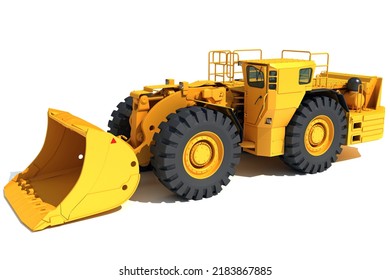 Underground Mining Hard Rock Loader 3D Rendering