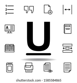 Underline Text Icon Can Be Used Stock Illustration 1585584865 ...