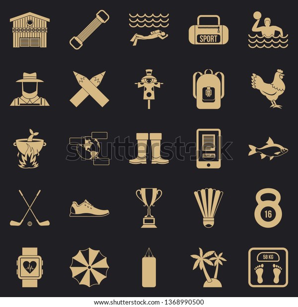 Underwater adventure icons set.\
Simple set of 25 underwater adventure icons for web for any\
design