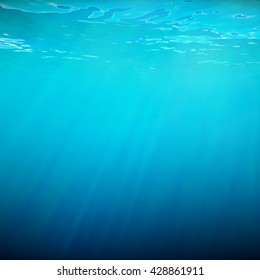 Dark Blue Ocean Surface Seen Underwater Stock Photo (edit Now) 563619802