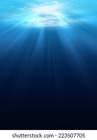 Underwater Scene Background Sunlight Stock Illustration 223507705 ...