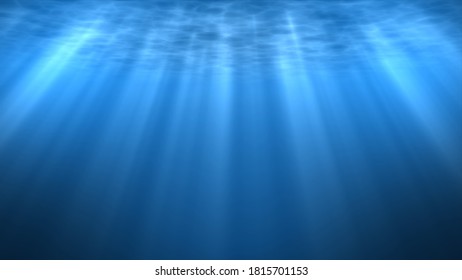 Underwater Sun Light Beams Shining Above Stock Illustration 1815701153 ...