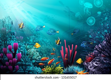 Underwater World. Raster