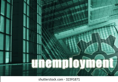 Unemployment Futuristic As A Art Abstract Background