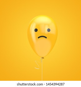 Unhappy Sad Face Emoji Floating Balloon