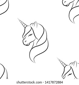 Unicorn Line Art Images Stock Photos Vectors Shutterstock