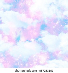 Unicorn Cloud Sky Galaxy Print

Seamless Pattern In Repeat