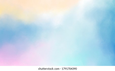 Unicorn Marble Galaxy Print pattern in repeat.Pastel clouds and sky with bokeh . Cute bright candy background . Concept for montage yours product or presentation for girl .Princess style. 