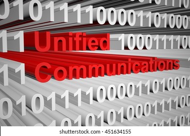 Unified Communications As A Binary Code 3D Illustration