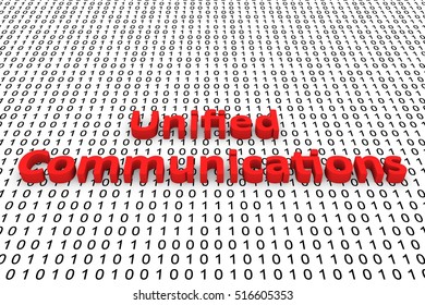 Unified Communications As A Binary Code 3D Illustration