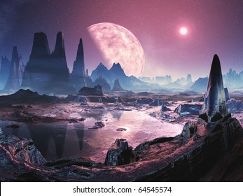 Uninhabited Alien Planet