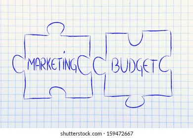 Union Of Marketing And Budget As Complementary Elements Of Business, Jigsaw Puzzle