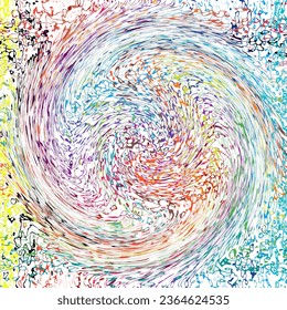 unique authentic abstract design, depicting an illustration of the formation of a rotating galaxy that attracts everything around it, suitable for backgrounds - stock photo 
