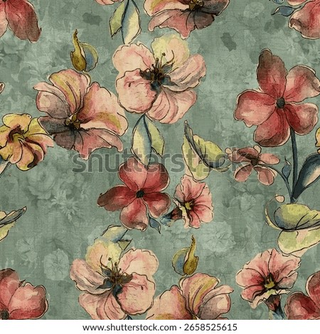 Unique boho-style decorative art pattern for artistic fabric designs.