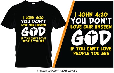 Unique Christ typography t-shirt design.