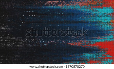 Unique Design Abstract Digital Pixel Noise Glitch Error Video Damage