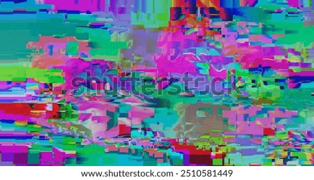 Unique Design Abstract Digital Pixel Noise Glitch Error Video Damage