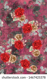 unique flower  pattern  With background