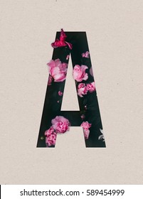Unique Letter Alphabet Made Real Blooming Stock Illustration 589454999 ...
