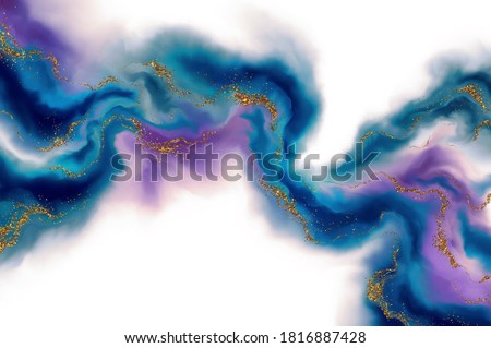 Unique luxurious image for creative design of posters, cards, banners, websites, wallpapers, packaging. Elegant and glamorous artistic style. Modern trendy art. Isolated on a white background.