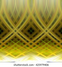 Unique Plaid Pattern Cris Crossed Twist Twirl Olive Green Mustard Yellow Background Backdrop Abstract Art Design Orange Detailed 