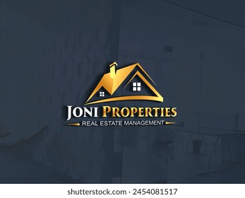 Unique and simple 3d Real estate logo for business or company