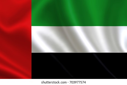 Waving Uae Flag Flag United Arab Stock Vector (Royalty Free) 1440122267