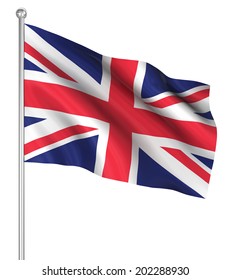 United Kingdom Flag Computer Generated Image Stock Illustration 202288930