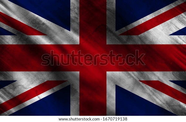 古い生地と廃れた生地にイギリスの国旗 のイラスト素材 1670719138